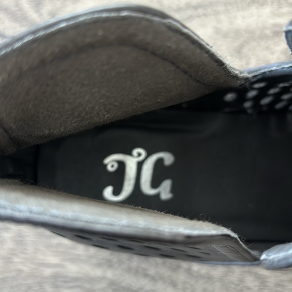 J G Brand Peep Toe Ankle Booties, Grey, Size 8 - Picture 4 of 6